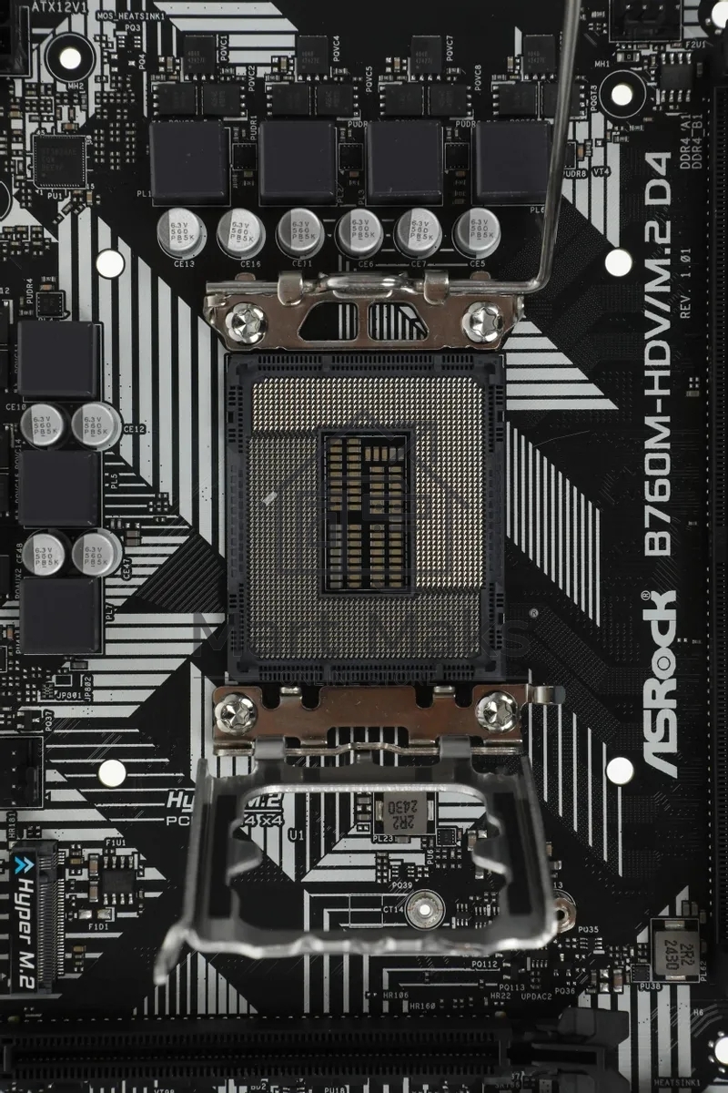 Материнская плата ASRock B760M-HDV/M.2 D4, LGA 1700, Intel B760, 2xDDR4, 4xSATA, 2xM.2, 1xPCIe 4.0 x16, 2xPCIe x1, 1xDP, 1xHDMI, 1xVGA, 1x 1Gb LAN, 2xUSB-A 3.2 Gen 1, 3xUSB 2.0, 3x3.5 мм, 7.1, mATX