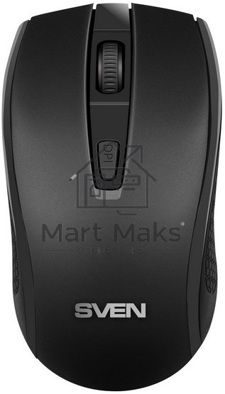 Мышь беспроводная SVEN RX-220W черный, 1600 dpi, радиоканал, USB, кнопки - 4