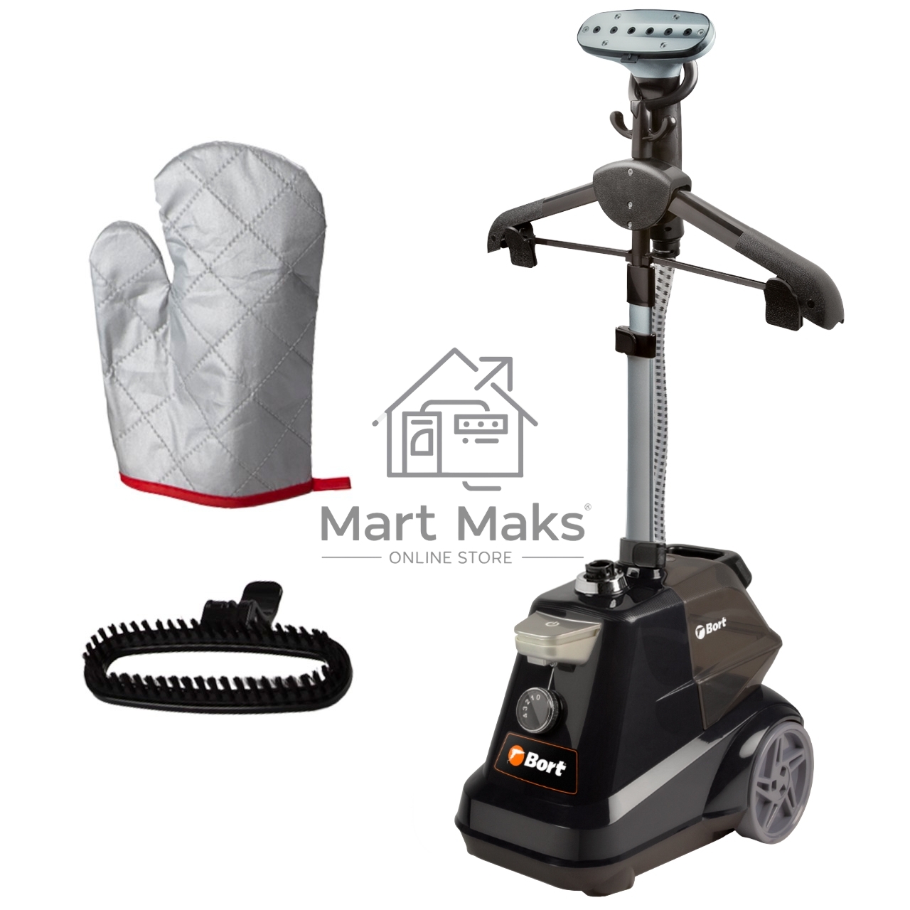 Отпариватель Bort Comfort + Black Edition черный, 2350 Вт, 70 г/мин, 3000 мл