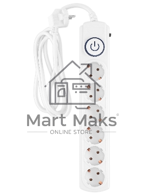 Сетевой фильтр Ippon BK-6-EU-1.8-10-W 1.8м (6 розеток) белый (коробка)