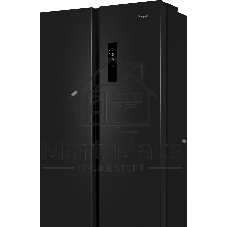 Холодильник Weissgauff WSBS 500 Inverter NoFrost Black двухкамерный 270/180л морозилка слева, No Frost, Side by Side
