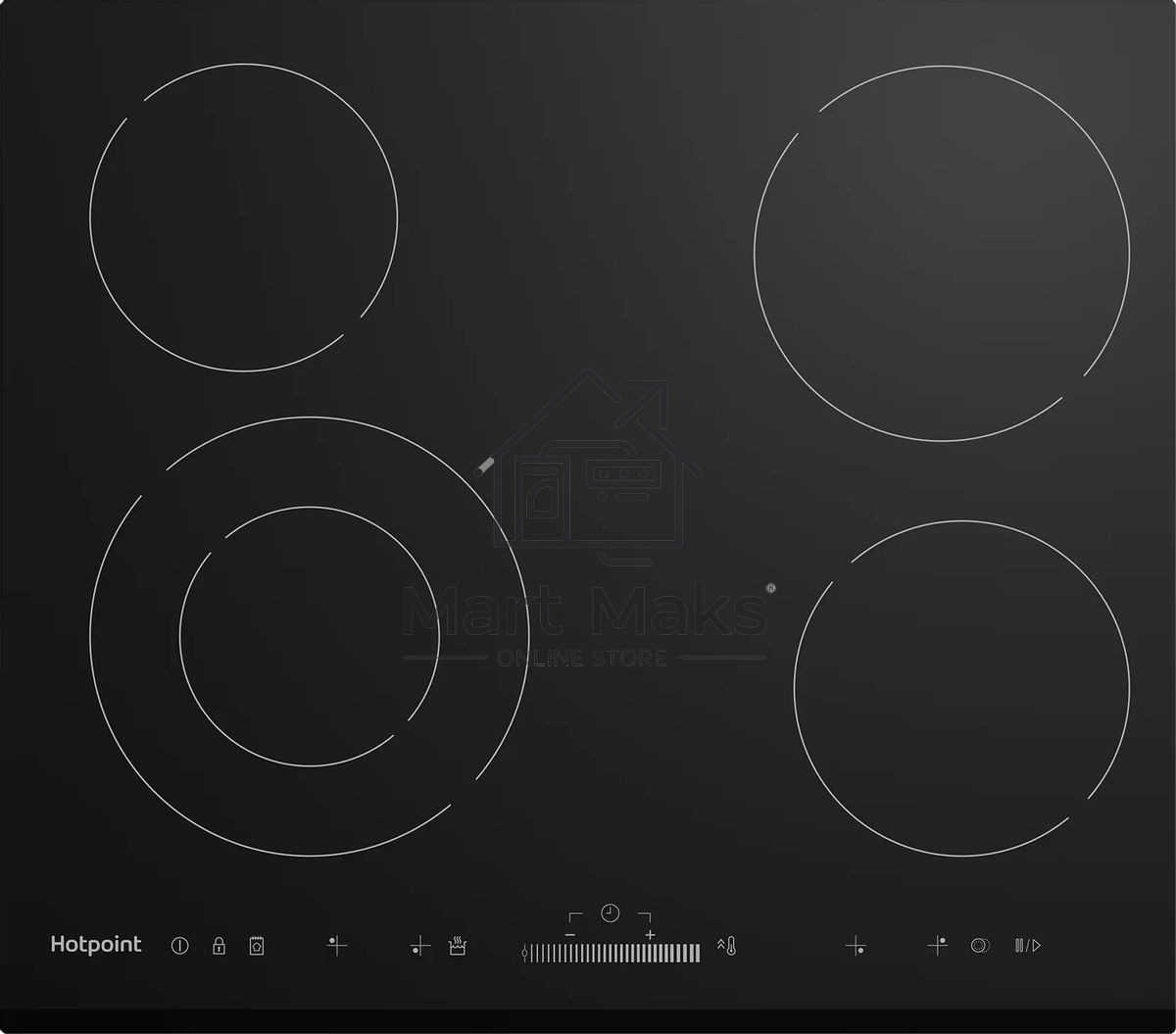 Электрическая варочная панель Hotpoint HR 6T2 B S, независимая, черный