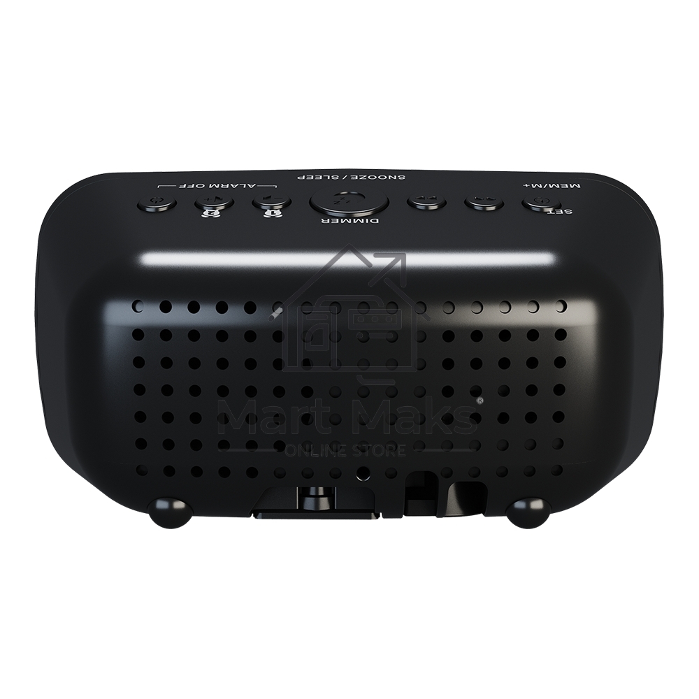 Радиочасы с будильником SOUNDMAX SM-1588 (черный c зеленым)