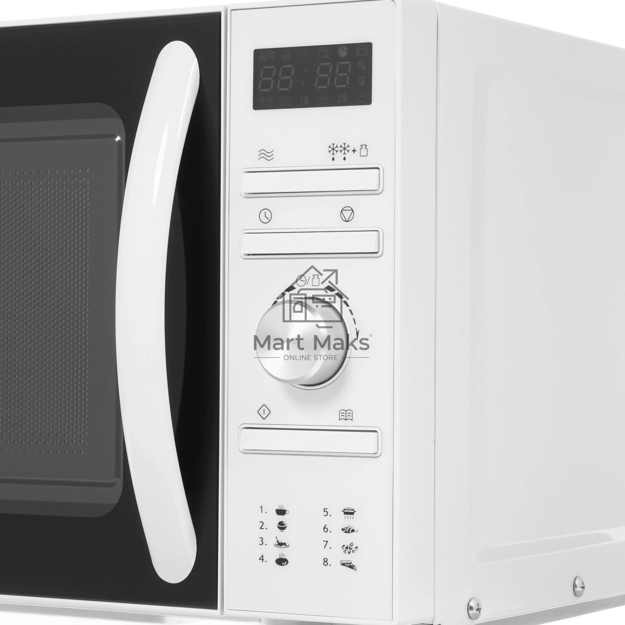 Микроволновая печь Hyundai HYM-D3027 белый, 20 л, 700 Вт, переключатели - поворотный механизм/кнопки