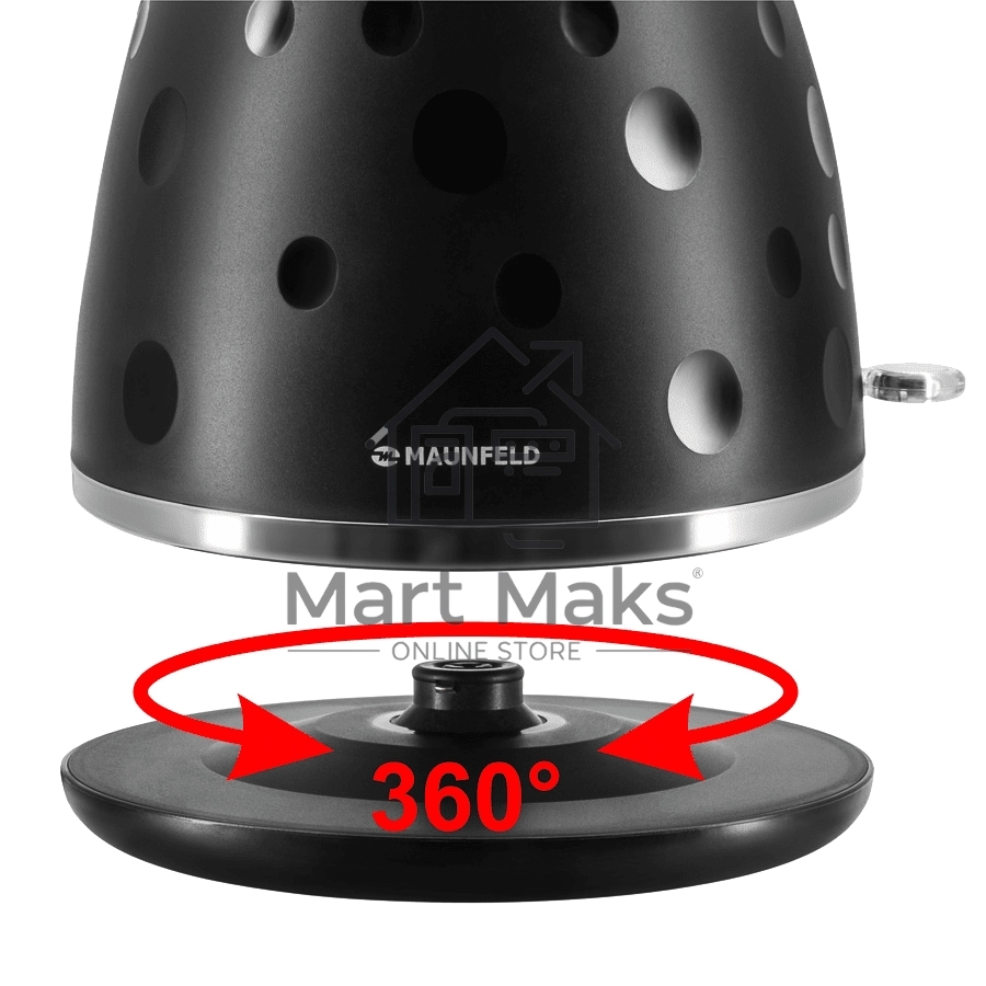 Чайник электрический Maunfeld MFK-647BK черный с хромированными элементами