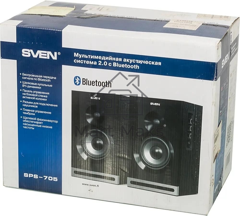 Акустическая система SVEN SPS-705 2.0 черный 40Вт