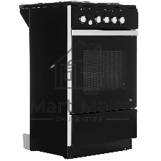 Плита электрическая De Luxe 5004.12э черный, конфорок 4 шт, духовка 46 л, 50 см x 85 см x 50 см