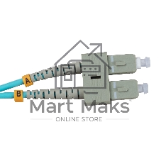 Патч-корд оптический Cabeus FOP-50-SC-SC-1m duplex SC-SC 50/125 мм OM3 1м LSZH