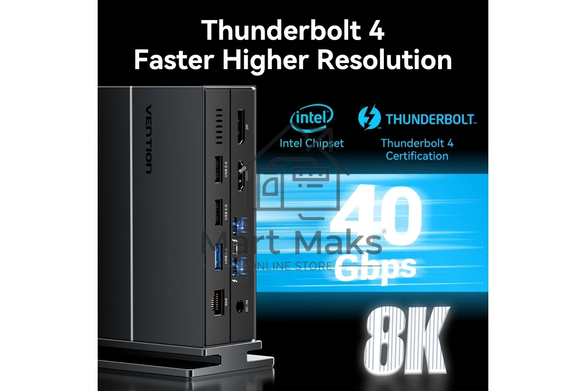Мультифункциональная док-станция Vention USB Type C 14 в 1 с поддержкой Thunderbolt 4