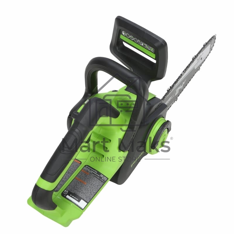 Цепная пила аккумуляторная GreenWorks GD24CS30K2, 24V, 30см, бесщеточная, c АКБ 2 Ач и ЗУ (2007007UA)