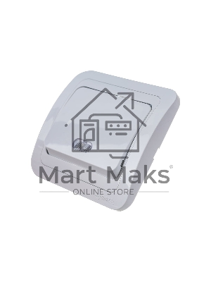 Выключатель 1-кл. СП Mimoza 10А IP20 с подсветкой белый/белый Makel 12021