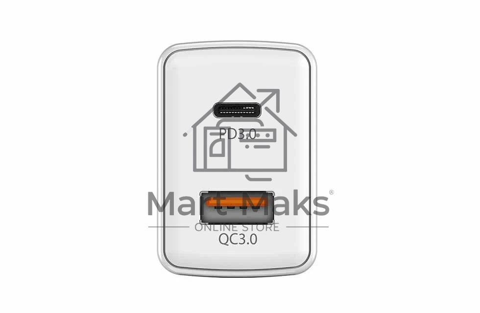 Адаптер Genius PD-20AC. Мощность 20Вт. Совместимость (порт USB-C и порт USB-A)