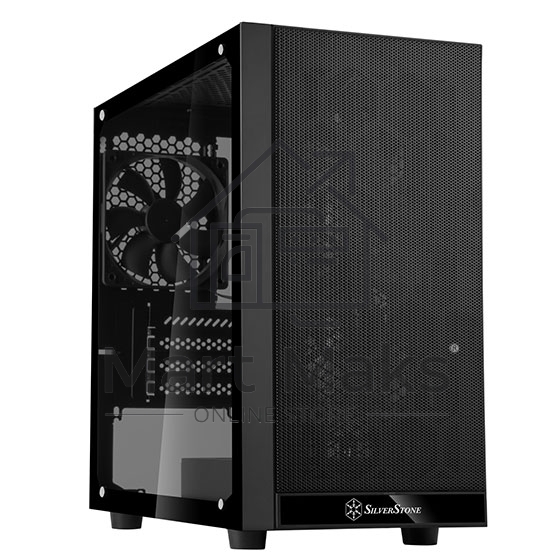 Компьютерный корпус Silverstone SST-PS15B-PRO Precision Mini Tower Micro ATX Computer Case, tempered glass, 2x 120mm ARGB, 1x ARGB Controller, black