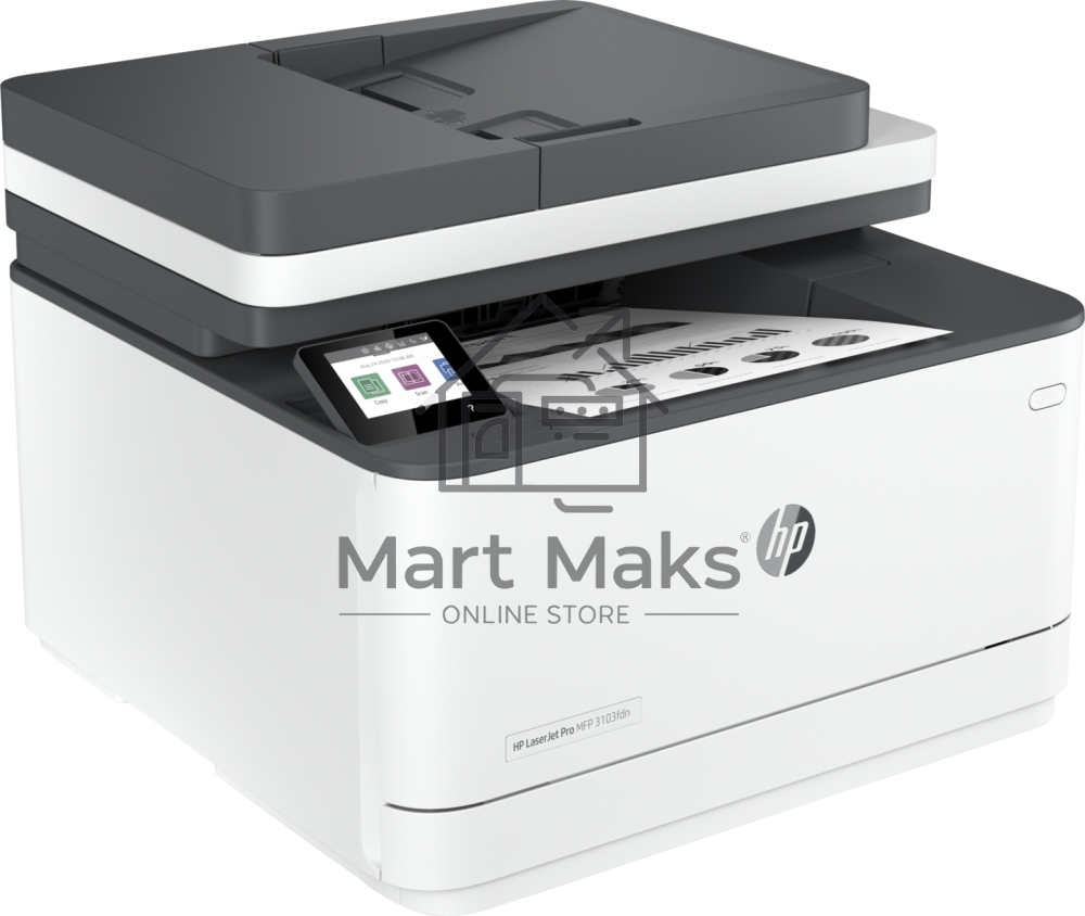 МФУ лазерный HP LaserJet Pro 3103fdn (3G631A), A4, ч/б, печ. 33 стр/мин., скан. до 19 стр/мин. (ч/б) 8 стр/мин. цвет, 1200x1200 dpi, USB, Ethernet