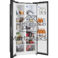 Холодильник Weissgauff WSBS 500 Inverter NoFrost Black двухкамерный 270/180л морозилка слева, No Frost, Side by Side