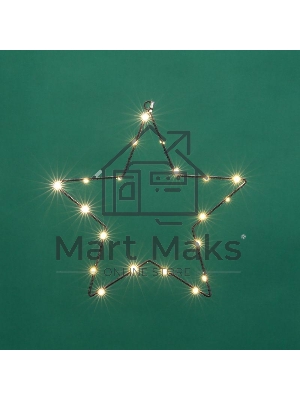 Светодиодная подвесная фигура Neon-night Звезда на металлическом каркасе, цвет теплый белый