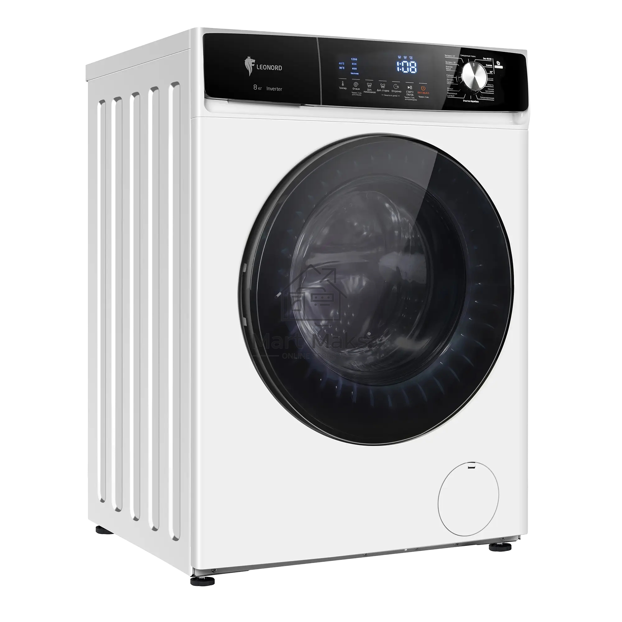 Стиральная машина LEONORD LWM-102812 (109592) белая, загрузка фронтальная 8кг, 1200 об/мин., класс: A+++