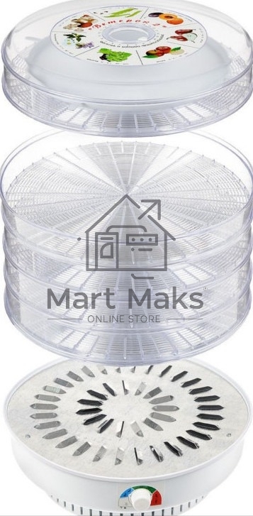 Сушилка для овощей и фруктов Ветерок-2 600 Вт, 5 поддонов, прозрачный, гофрокороб