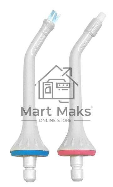 Набор универсальных сменных насадок QUMO QHI-1 (ортодонтическая насадка + насадка с щетинками) для ирригаторов полости рта 