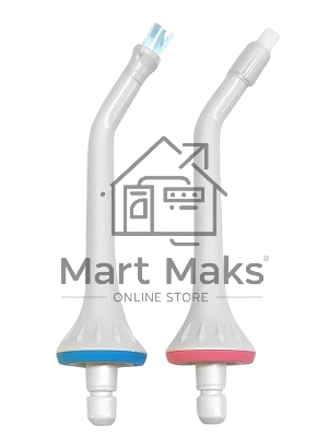 Набор универсальных сменных насадок QUMO QHI-1 (ортодонтическая насадка + насадка с щетинками) для ирригаторов полости рта 