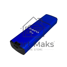 Флешка USB R/W Maxvi MP2 8Gb USB 2.0 blue, монолит с колпачком, ABS пластик + металл