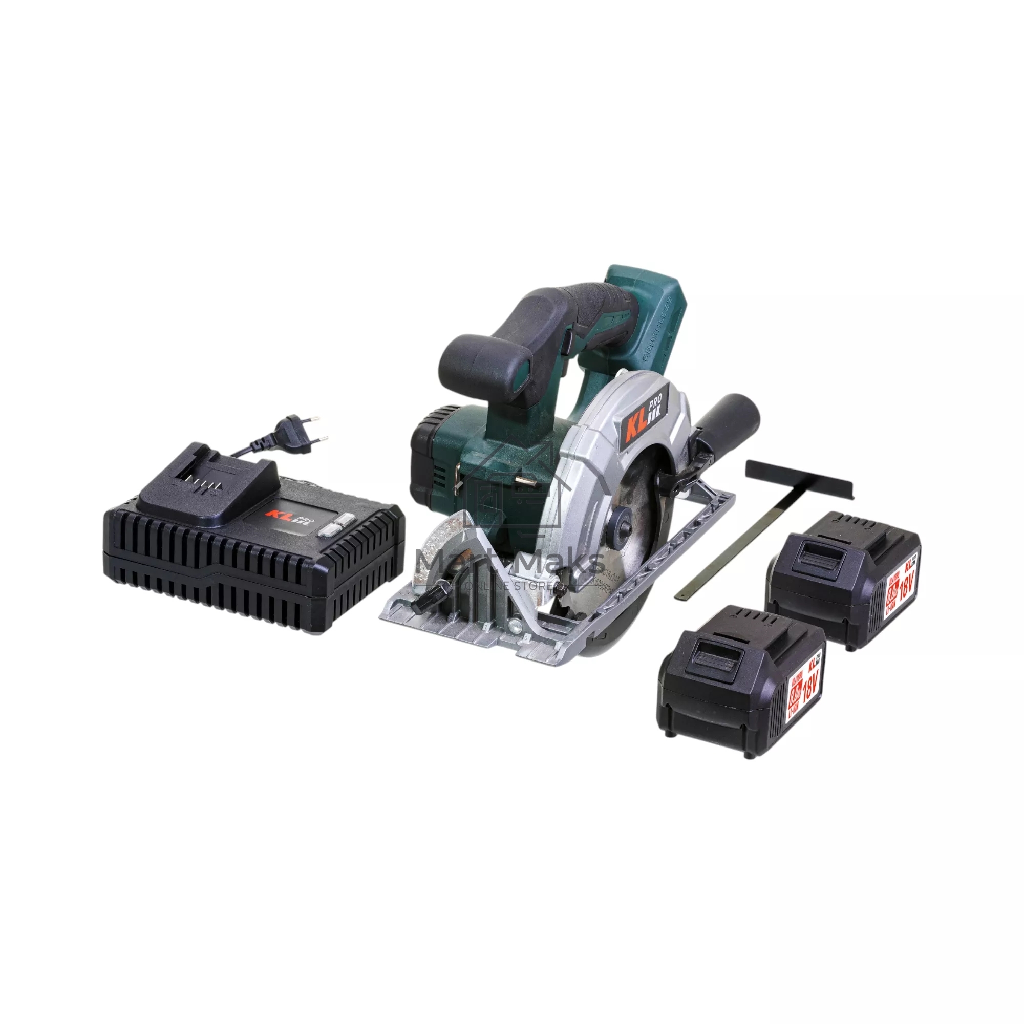 Профессиональная пила циркулярная бесщеточная KLPRO KLDAT18B-80 (18 В / 8,0 А·ч, 3650 об/мин, 165мм)