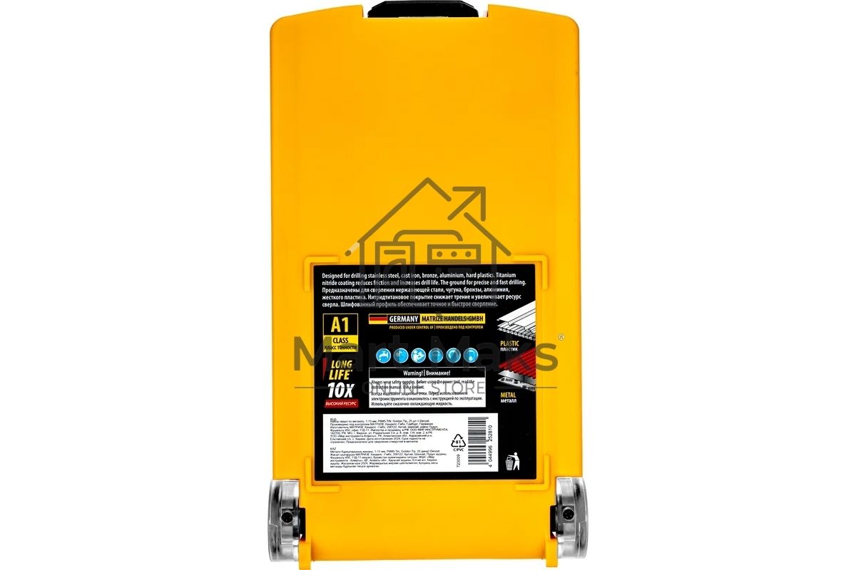 Набор сверл по металлу Denzel 1-13 мм, Р6М5-TiN, Golden Tip, 25 шт 723009