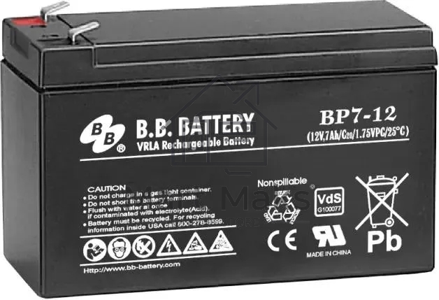 Батарея для ИБП BB BP7-12 12В 7А·ч