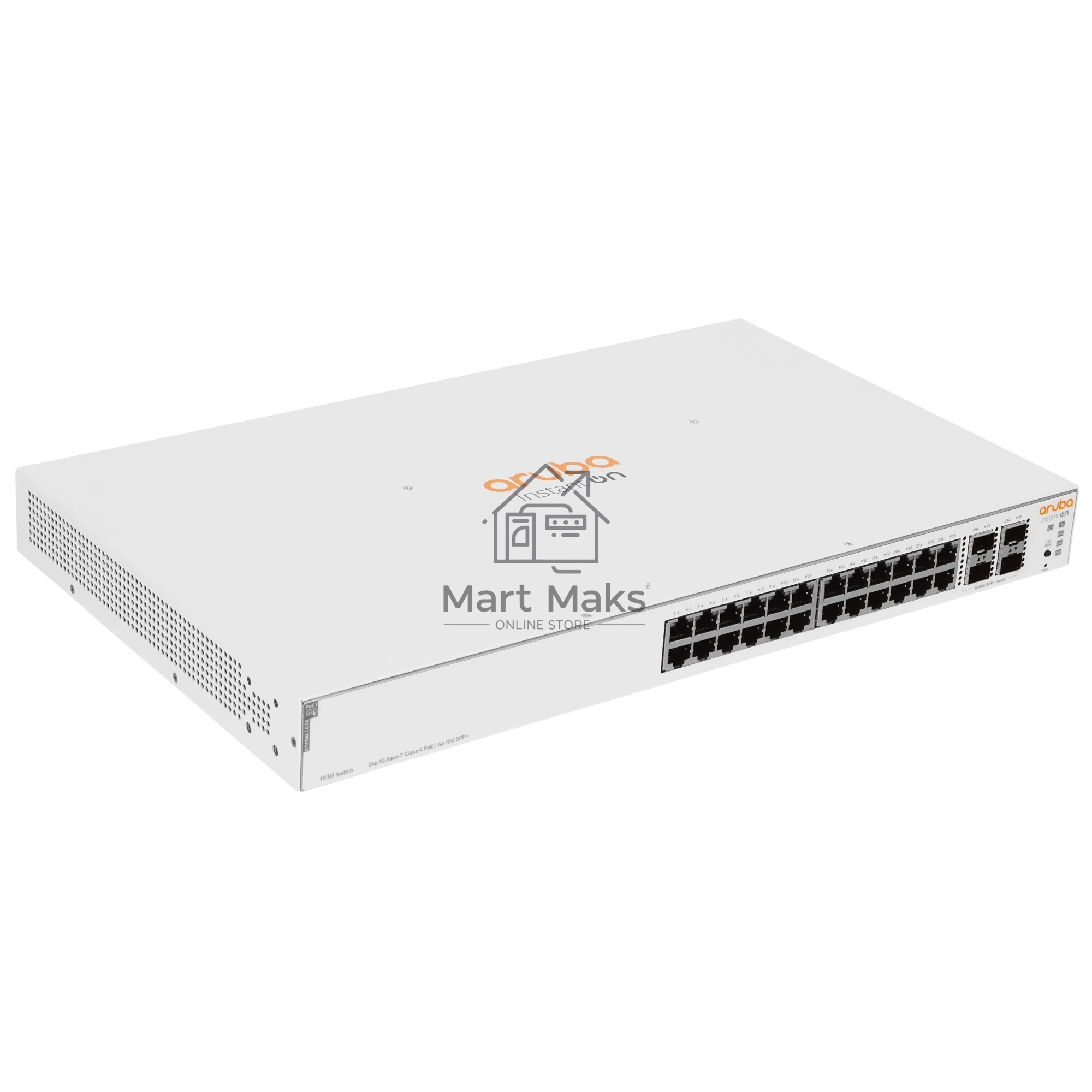 Коммутатор HPE Aruba IOn 1930 24G 4SFP+, 24×1 Гбит/с + 4×10 Гбит/с SFP+, управляемый