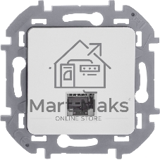 Розетка компьютерная RJ45 категория 6 UTP белый INSPIRIA