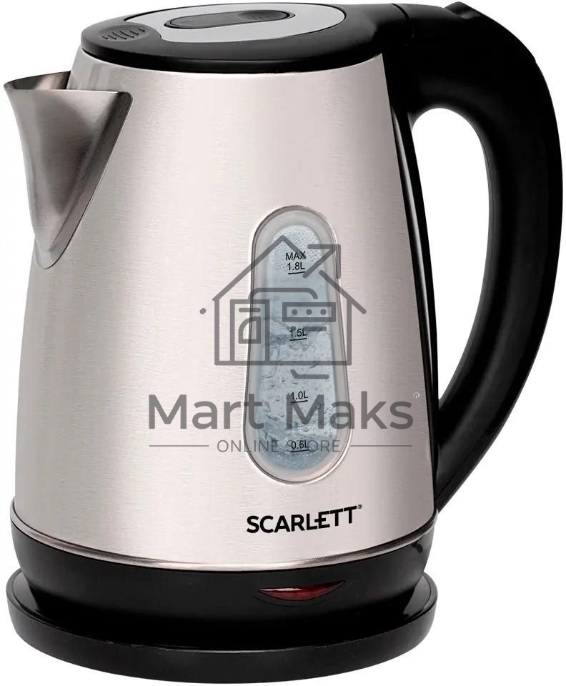 Чайник электрический SCARLETT SC-EK21S36, 1.8л, 2200Вт, черный