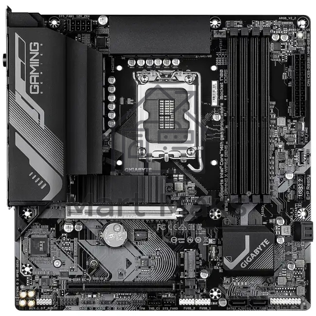 Материнская плата Gigabyte B760M G X WF6E GEN5 Soc-1700 Intel B760 4xDDR5 mATX AC`97 8ch(7.1) 2.5Gg RAID+HDMI+DP