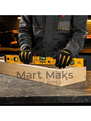 Уровень алюминиевый Denzel магнит., фрезерованный, 3 глазка (1 зеркал.), 0,5 мм/м, 600 мм