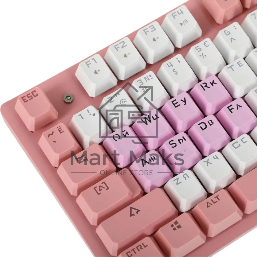 Клавиатура проводная A4Tech Bloody B800 Dual Color USB розовый/белый