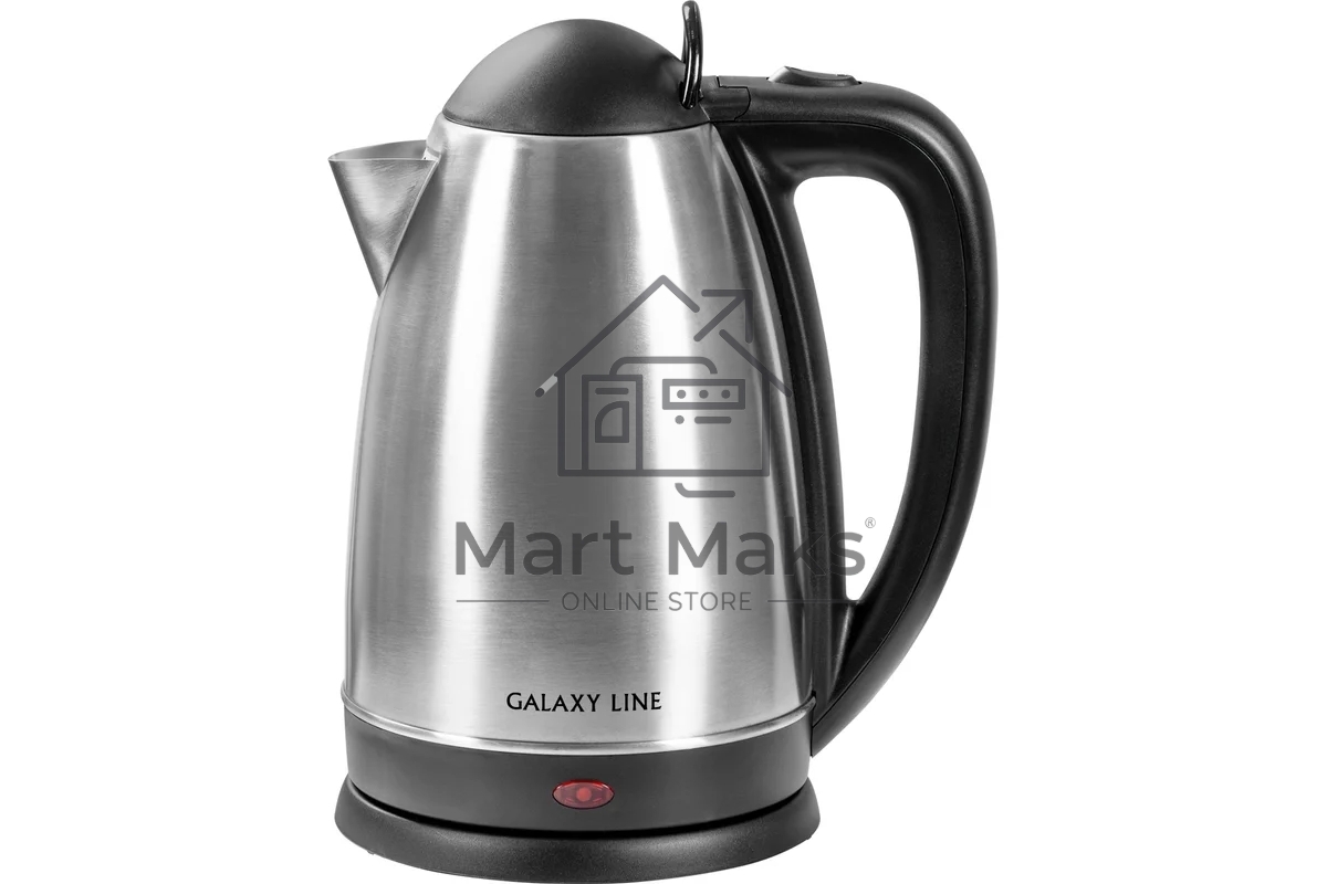 Чайник электрический Galaxy GL 0321 серый, металл, 2000 Вт, 2,5 л, корпус из нержавеющей стали AISI 304, скрытый нагревательный элемент из нержавеющей стали AISI 304, индикатор работы