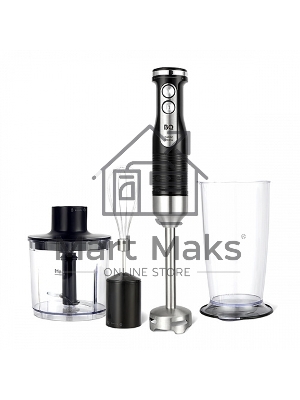 Блендер BQ HB522PS Black-Steel. Мощность:1000 Вт, 3 в1 Блендер + миксер + измельчитель