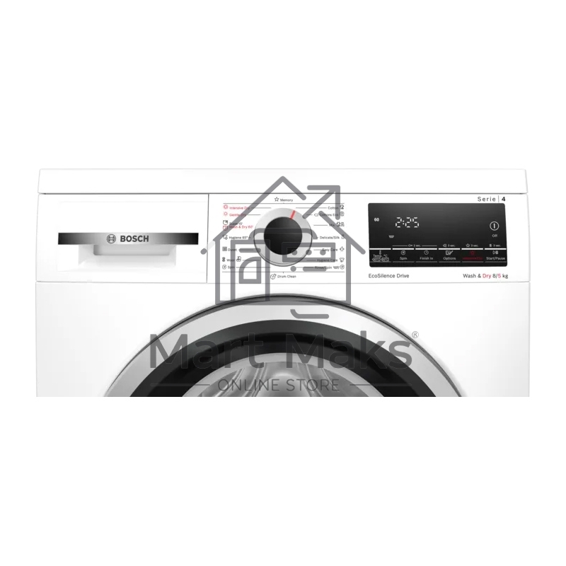 Стирально-сушильная машина Bosch WDS28460ME белый, загрузка фронтальная 8 кг, 1400 об/мин., класс: А