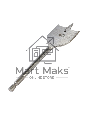 Сверло PATRIOT по дереву перовое 40 мм х 150 мм, 1 шт в блистере