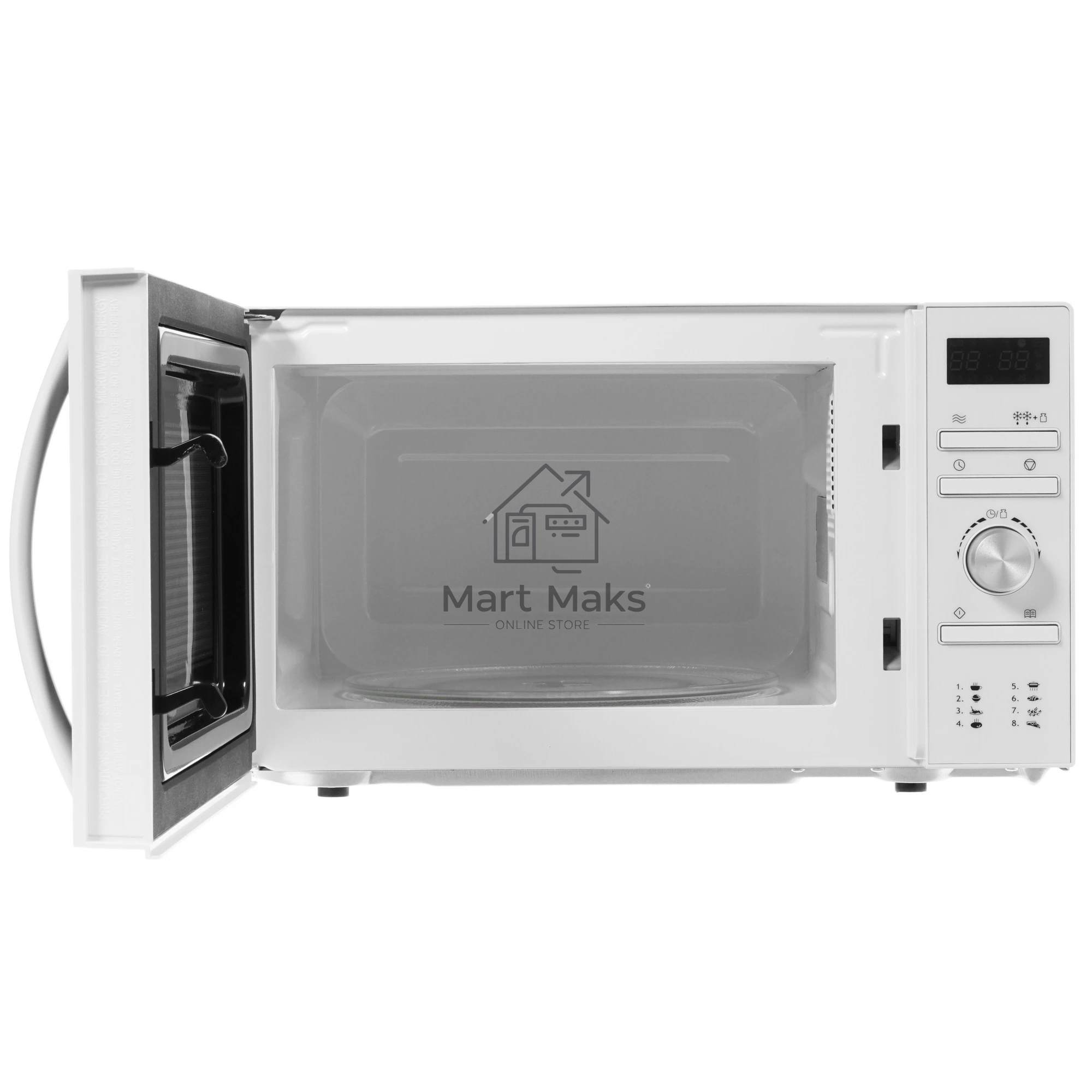 Микроволновая печь Hyundai HYM-D3027 белый, 20 л, 700 Вт, переключатели - поворотный механизм/кнопки