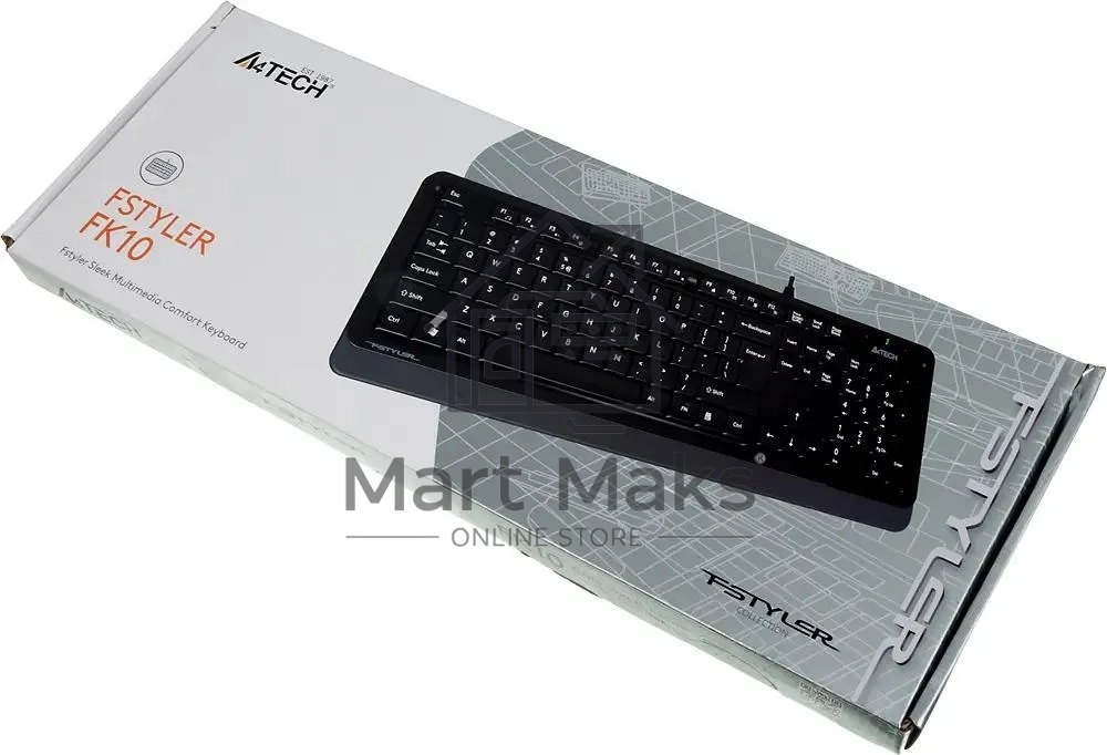 Клавиатура A4Tech Fstyler FK10 проводная, USB, черный/серый