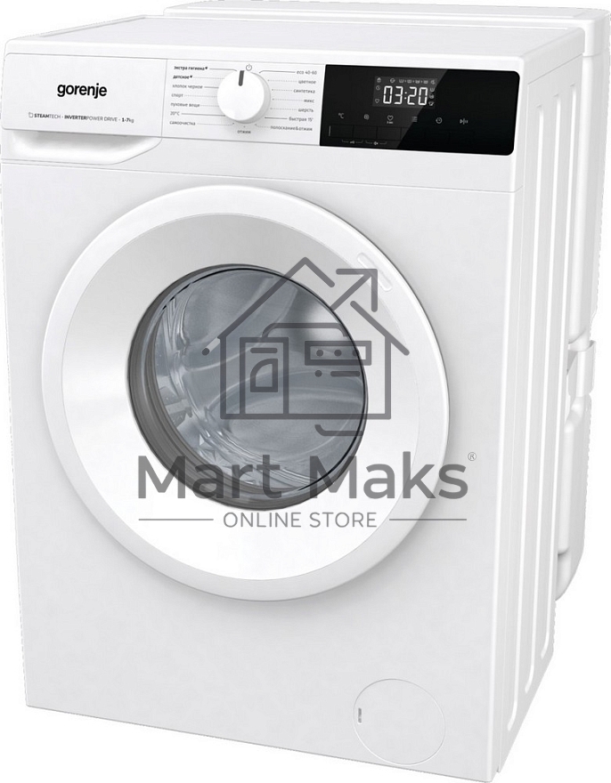 Стиральная машина Gorenje W2NHPI72SCSIRV белая, загрузка фронтальная 7кг, 1200 об/мин., класс: A