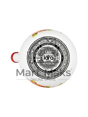 Чайник для плиты LR00-20 LARA (эмаль) RED 2.5л, индукционное дно, свисток, автоподъем крышки