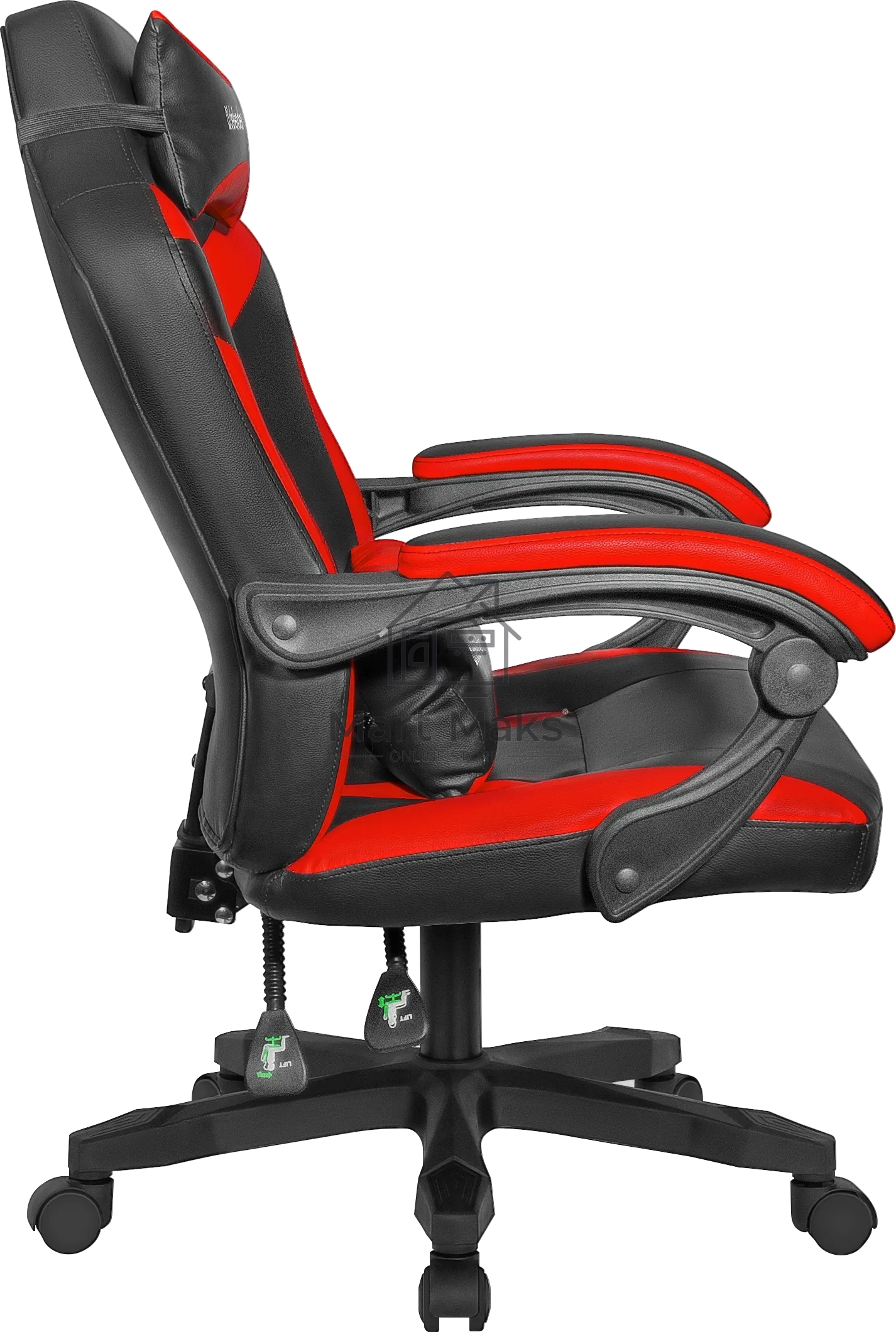 Кресло игровое Defender Master черный/Красный, полиуретан, 50мм