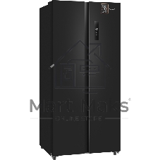 Холодильник Weissgauff WSBS 500 Inverter NoFrost Black двухкамерный 270/180л морозилка слева, No Frost, Side by Side