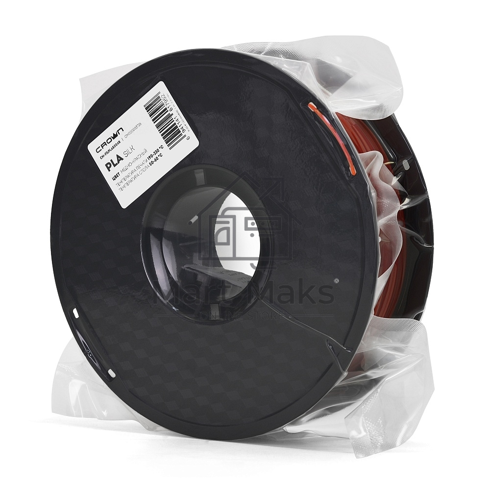 Филамент Crown Micro CM-FILPLAS004R PLA Silk 1.75 1кг медно-красный