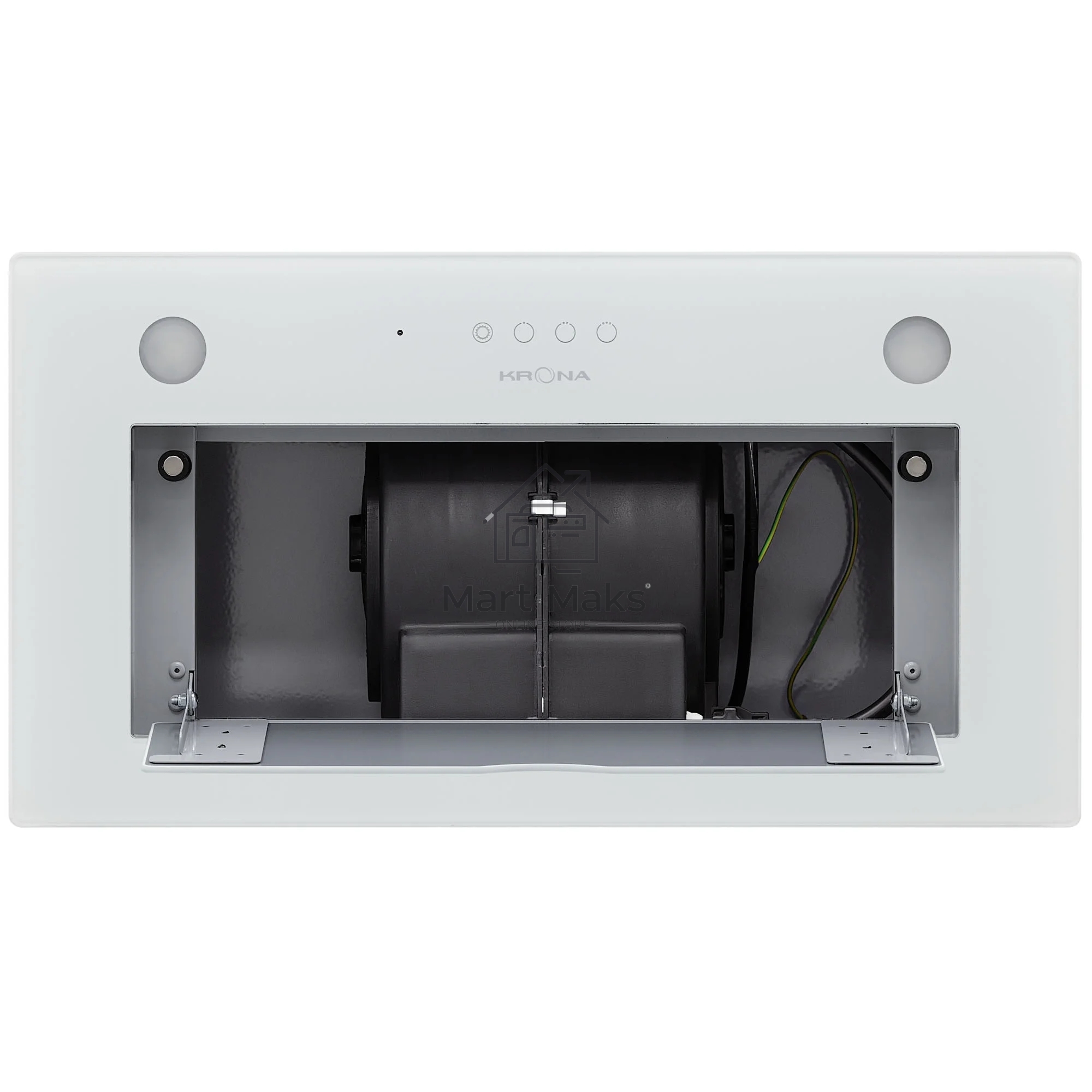 Вытяжка встраиваемая KRONA Arven 600 S белый, 52 см, 1180 куб. м/ч, 62 дБ