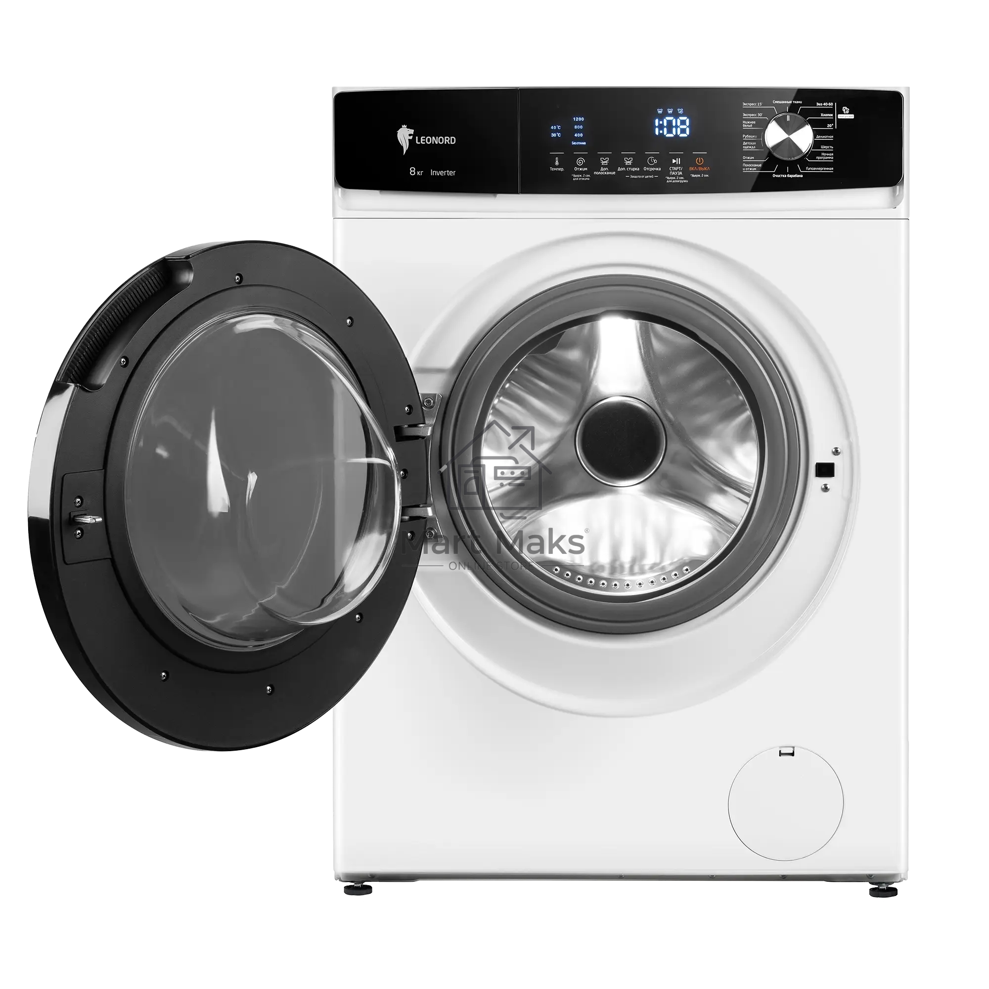 Стиральная машина LEONORD LWM-102812 (109592) белая, загрузка фронтальная 8кг, 1200 об/мин., класс: A+++