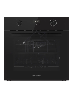 Духовой шкаф Kuppersberg HF 678 B, High-Tech, 70 л, дисплей, поворотное/сенсорное управление, таймер, макс. температура 300 градусов, телескопические направляющие (на 1 уровень), черный