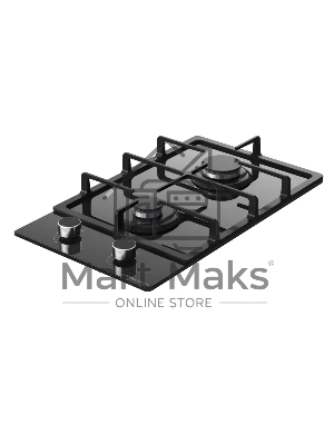 Варочная поверхность Kuppersberg FG 30 B, газ, High-Tech, 30 см, автоматический электроподжиг, газ-контроль, SABAF конфорки, чугунные решетки, цвет черное стекло, цвет фурнитуры черный