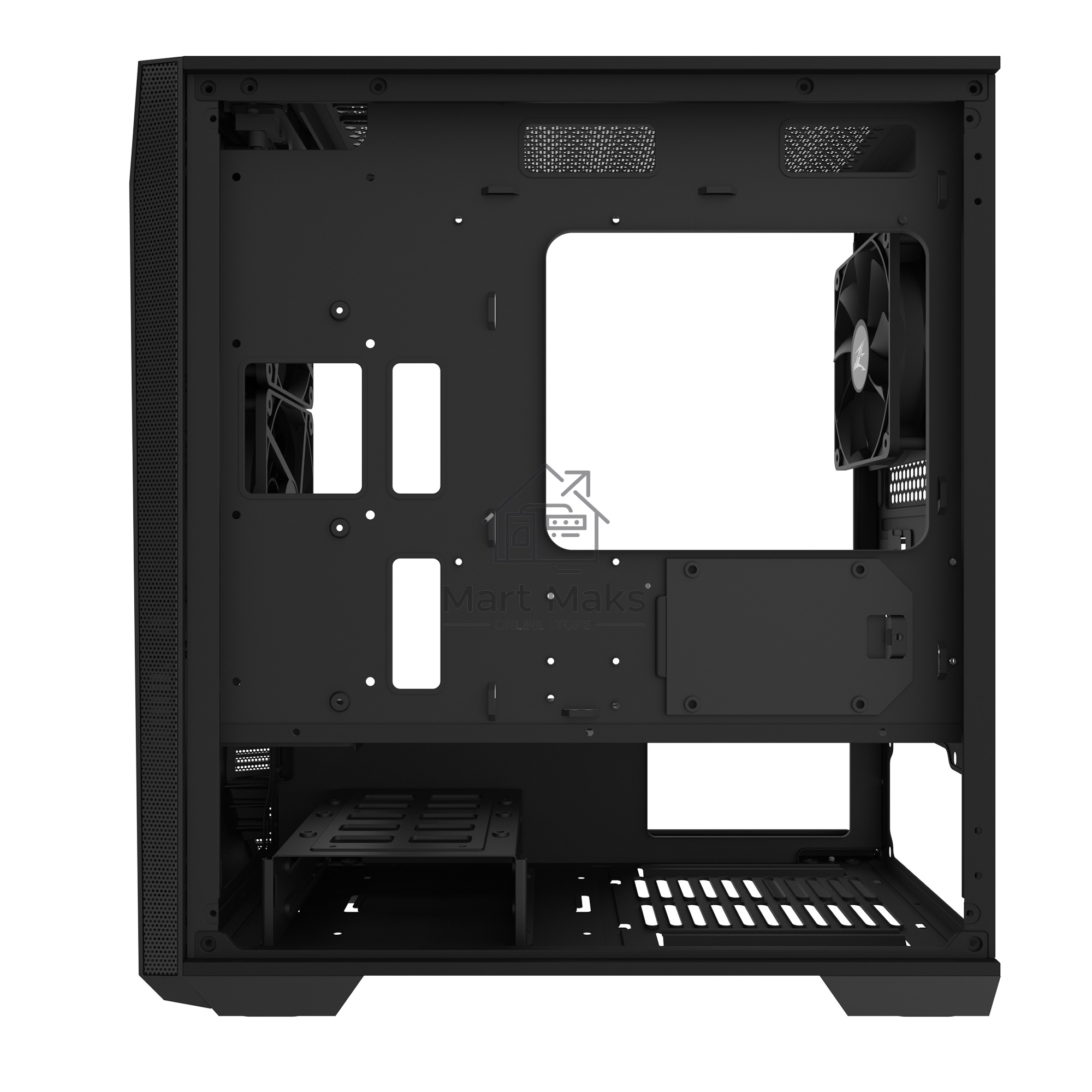 Компьютерный корпус ZALMAN Z1 ICEBERG, MicroATX, BLACK, WINDOW, 2xCOMBO (3.5